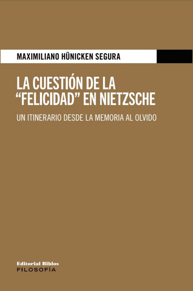 Buchcover für La cuestión de la "Felicidad" en Nietzsche