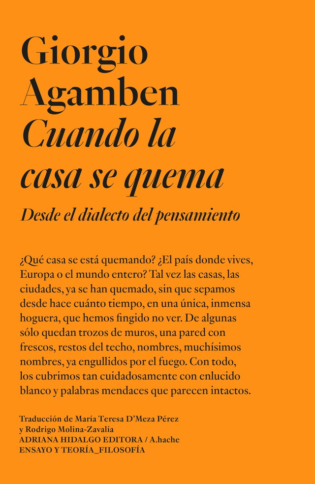 Portada de libro para Cuando la casa se quema