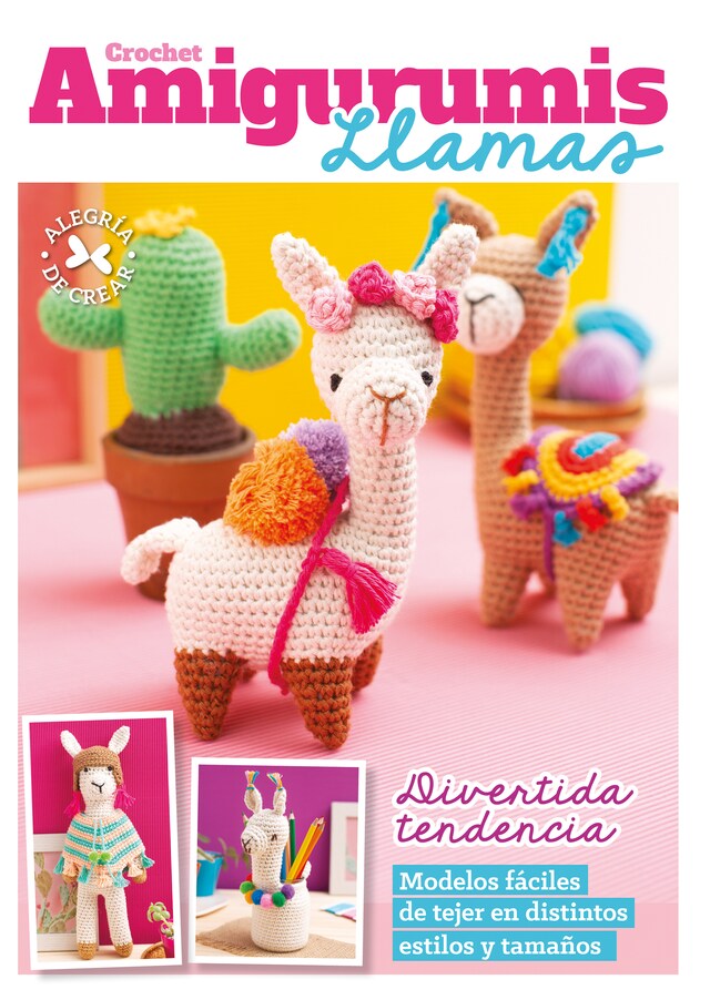 Copertina del libro per Crochet Amigurumis Llamas