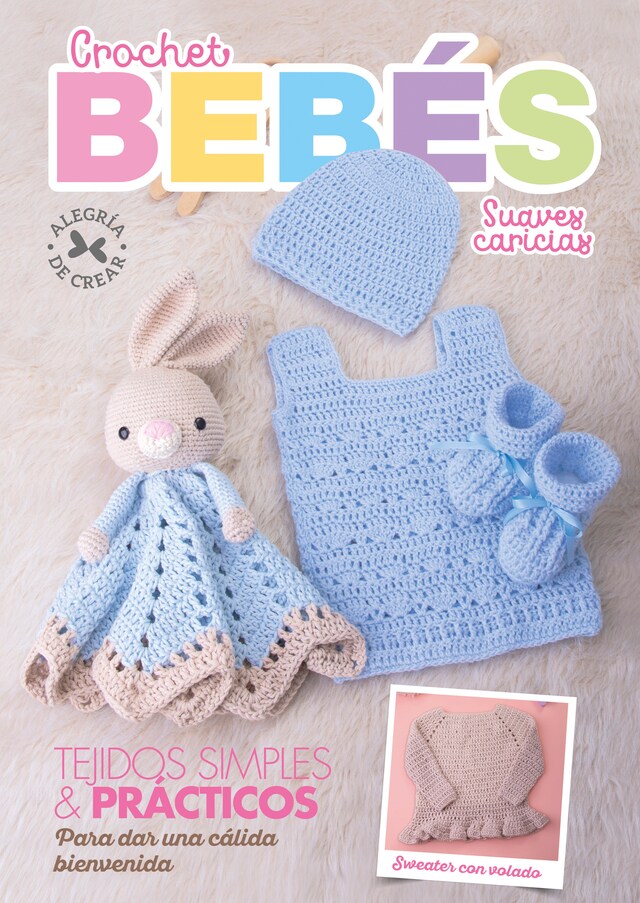 Portada de libro para Crochet Bebés Suaves caricias