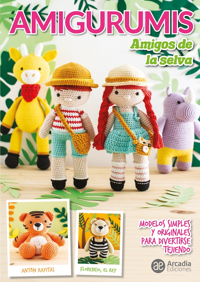 Portada de libro para Amigurumis Amigos de la selva