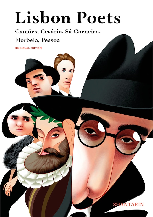 Book cover for Lisbon Poets. Camões, Cesário, Sá-Carneiro, Florbela, Pessoa