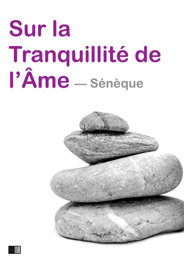 Book cover for Sur la tranquillité de l’âme