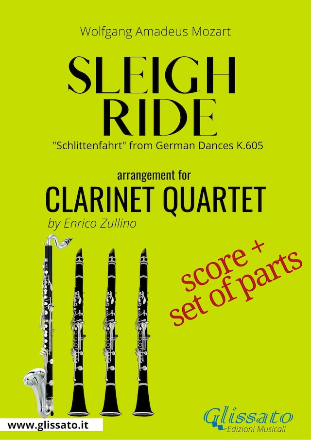Book cover for Sleigh Ride - Clarinet quartet score & parts