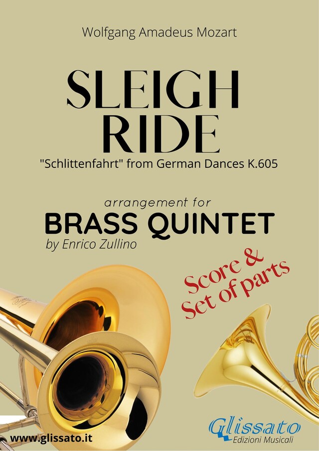 Couverture de livre pour Sleigh Ride - Brass Quintet score & parts