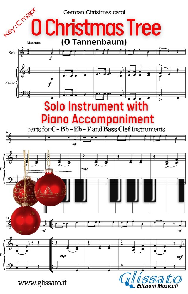 Copertina del libro per O Christmas Tree - Solo with Piano acc. (key C)