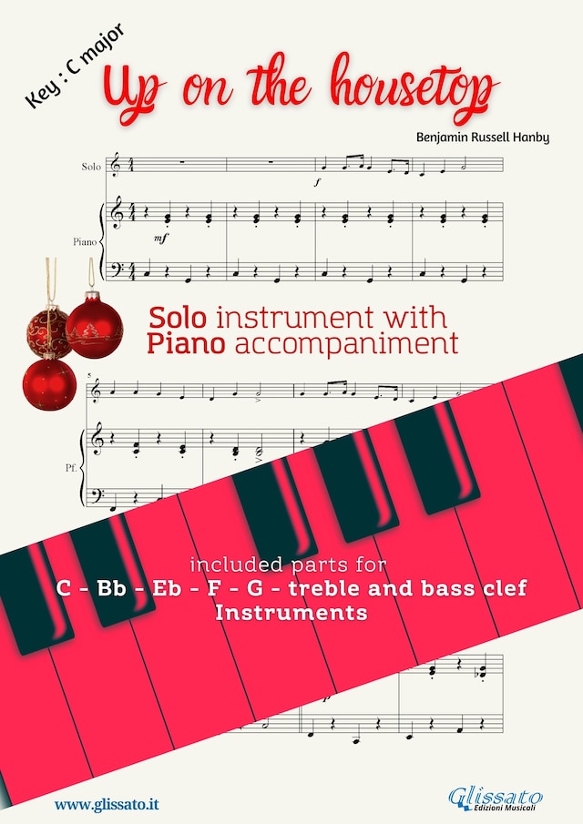 Portada de libro para Up on the Housetop (in C) for all instruments with piano accompaniment