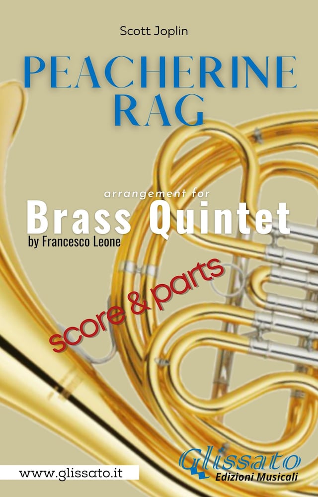 Kirjankansi teokselle Peacherine Rag - Brass Quintet (parts & score)