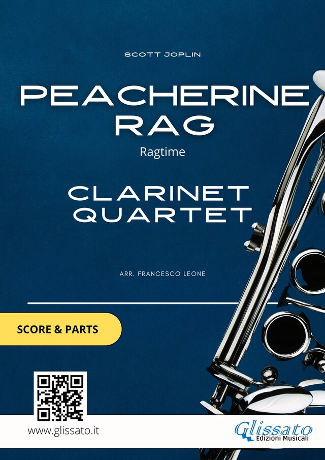 Book cover for Clarinet Quartet "Peacherine Rag" score & parts