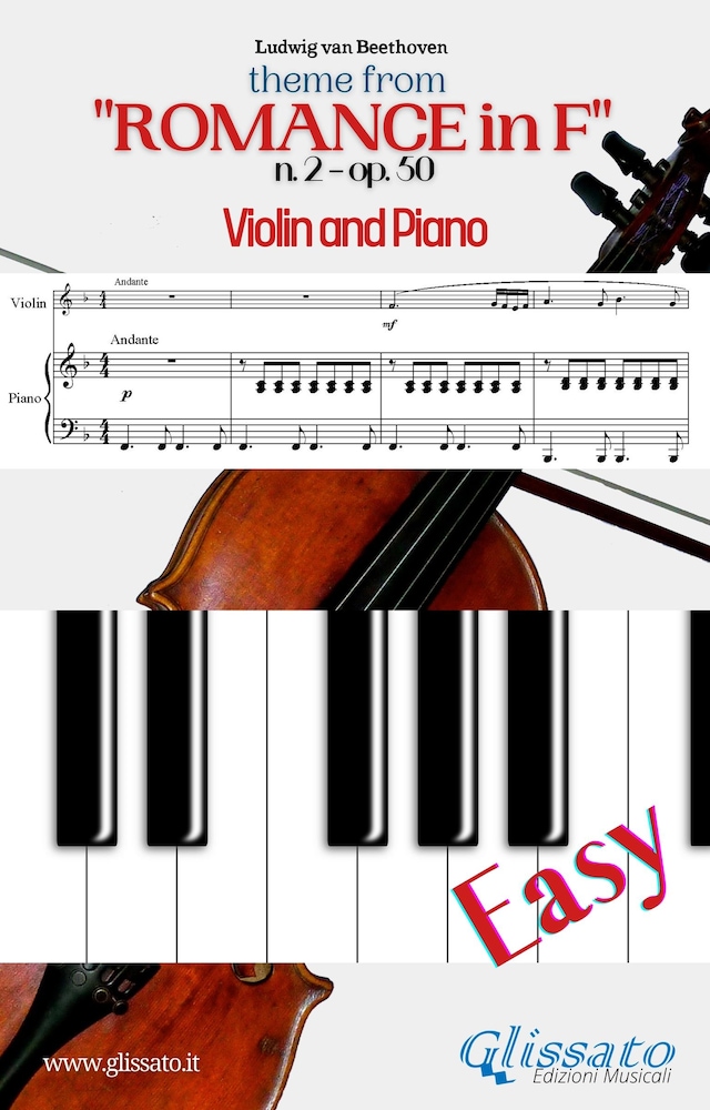 Couverture de livre pour Theme from "Romance in F" Easy Violin & Piano