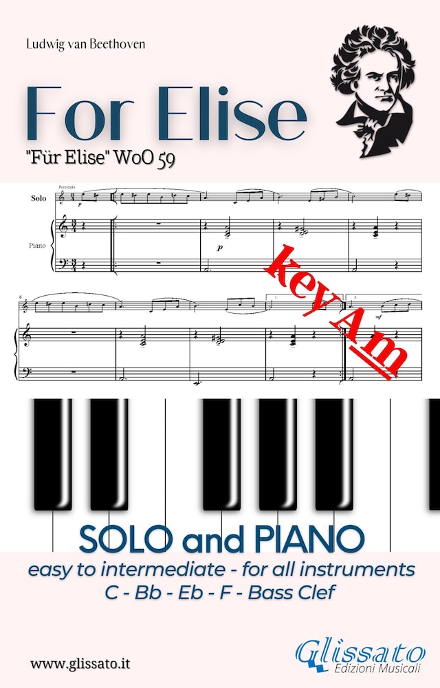 Kirjankansi teokselle For Elise - All instruments and Piano (easy/intermediate) key Am