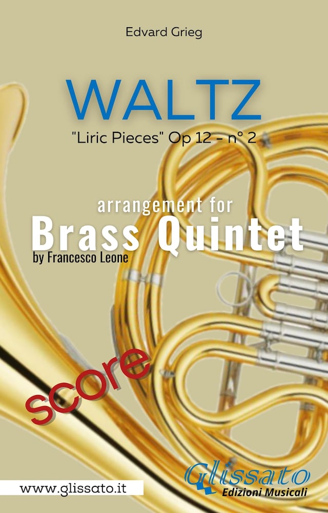 Bokomslag for Lyric Piece op.112 No 2 (Waltz) - Brass Quintet score