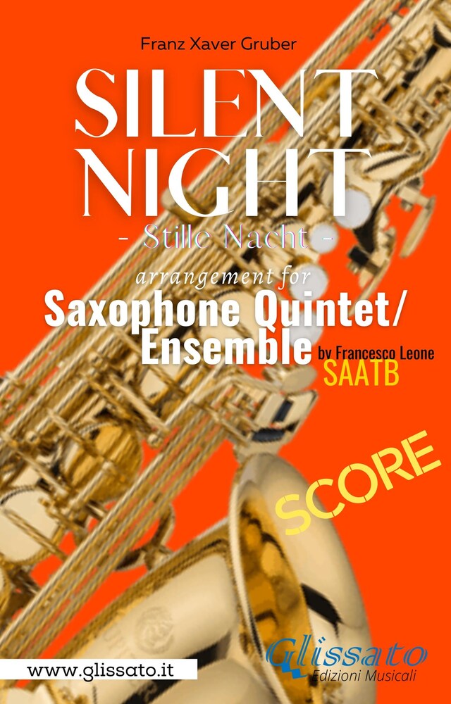 Okładka książki dla Silent Night - Saxophone Quintet (score)