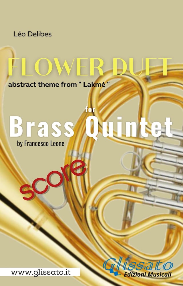 Kirjankansi teokselle "Flower Duet" abstract theme - Brass Quintet (score)
