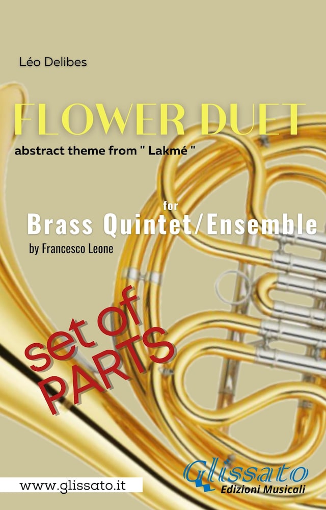 Book cover for "Flower Duet" abstract theme - Brass Quintet/Ensemble (parts)