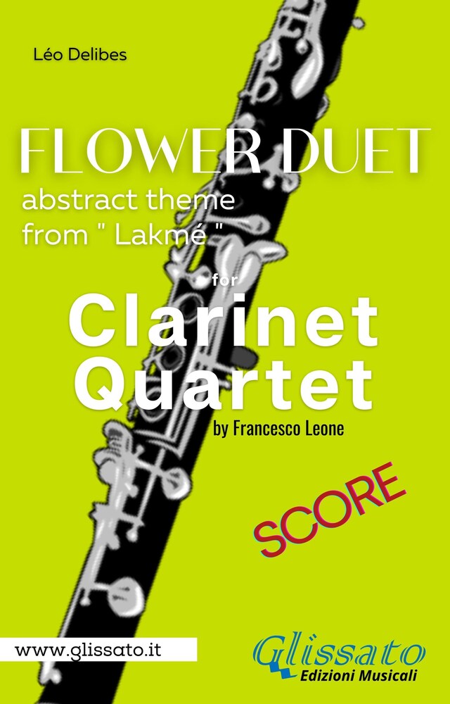 Book cover for "Flower Duet" abstract theme - Clarinet Quartet (score)