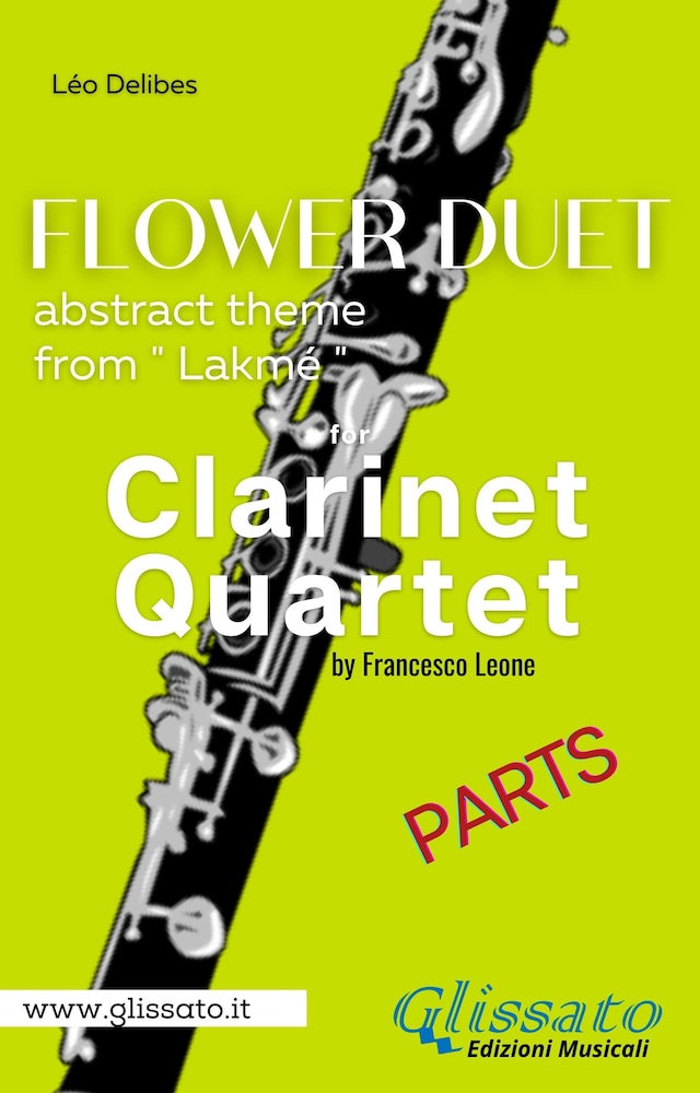 Book cover for "Flower Duet" abstract theme - Clarinet Quartet (parts)