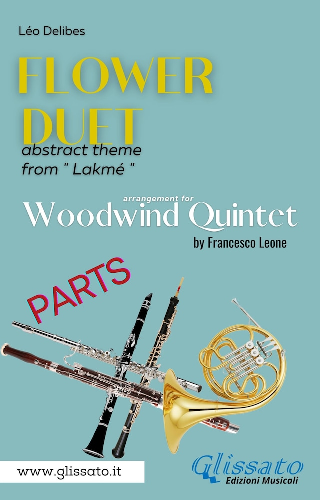 Boekomslag van "Flower Duet" abstract theme - Woodwind Quintet (parts)