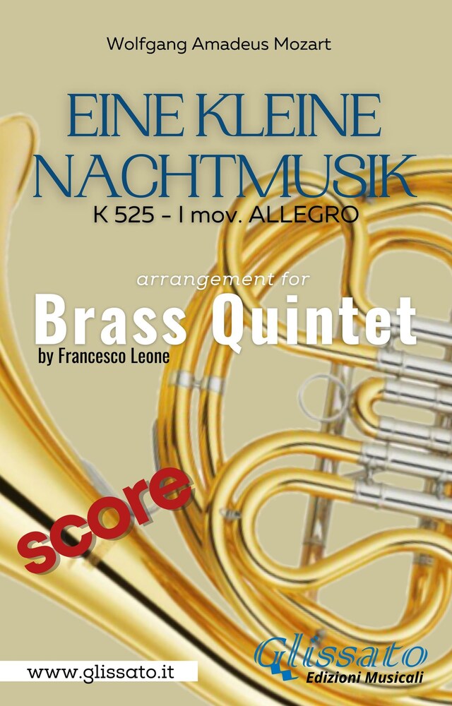 Kirjankansi teokselle Allegro from "Eine Kleine Nachtmusik" for Brass Quintet (score)
