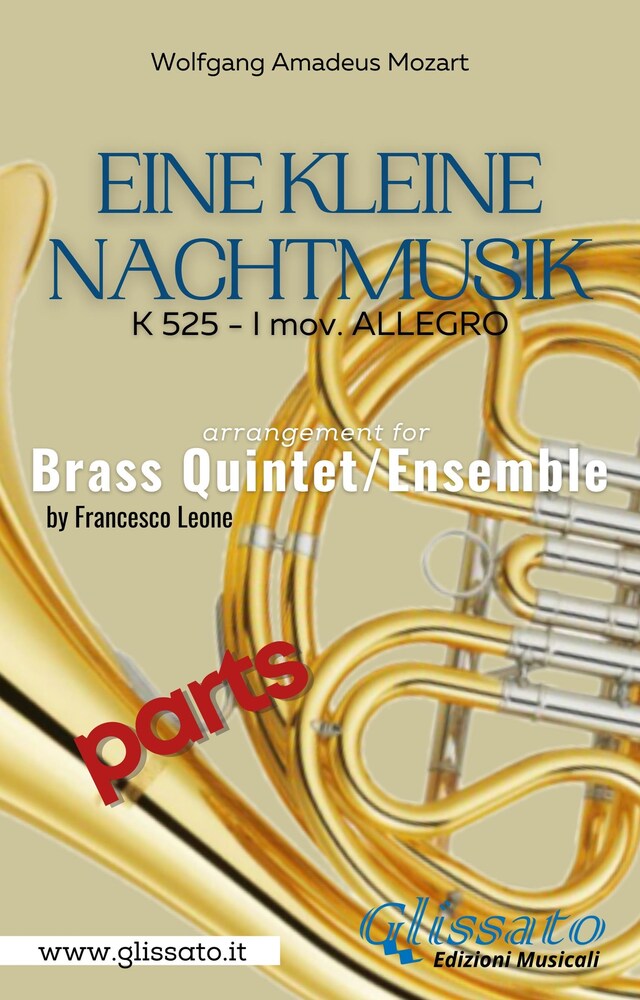 Kirjankansi teokselle Allegro from "Eine Kleine Nachtmusik" for Brass Quintet/Ensemble (parts)