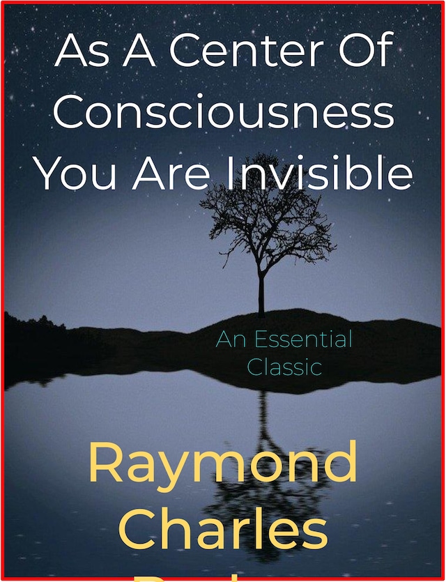 Book cover for As A Center Of Consciousness You Are Invisible