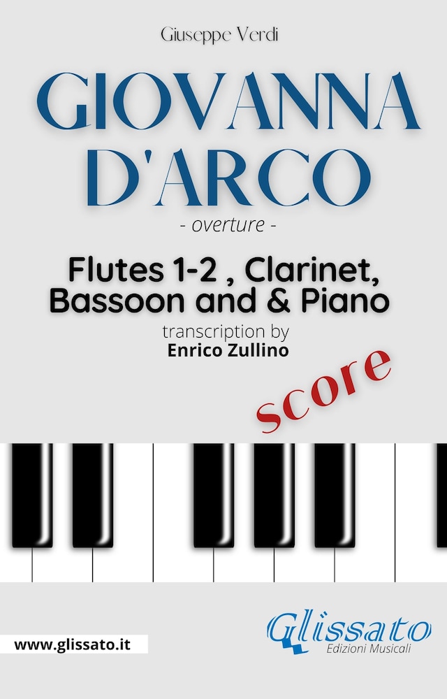 Book cover for "Giovanna D'Arco" overture - Woodwinds & Piano (score)