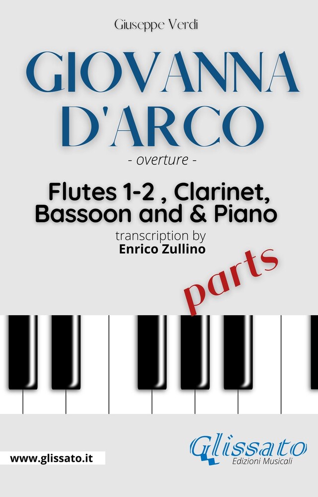 Book cover for "Giovanna D'Arco" overture - Woodwinds & Piano (parts)