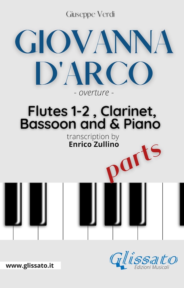 Copertina del libro per "Giovanna D'Arco" overture - Woodwinds & Piano (parts)