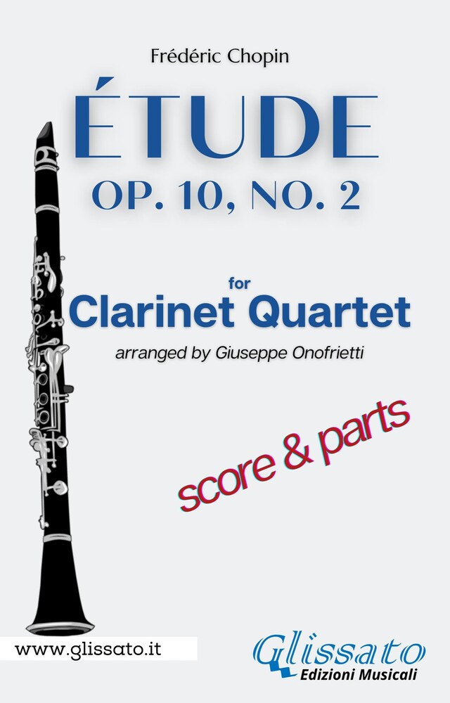 Boekomslag van Étude by Chopin - Clarinet Quartet (score & parts)