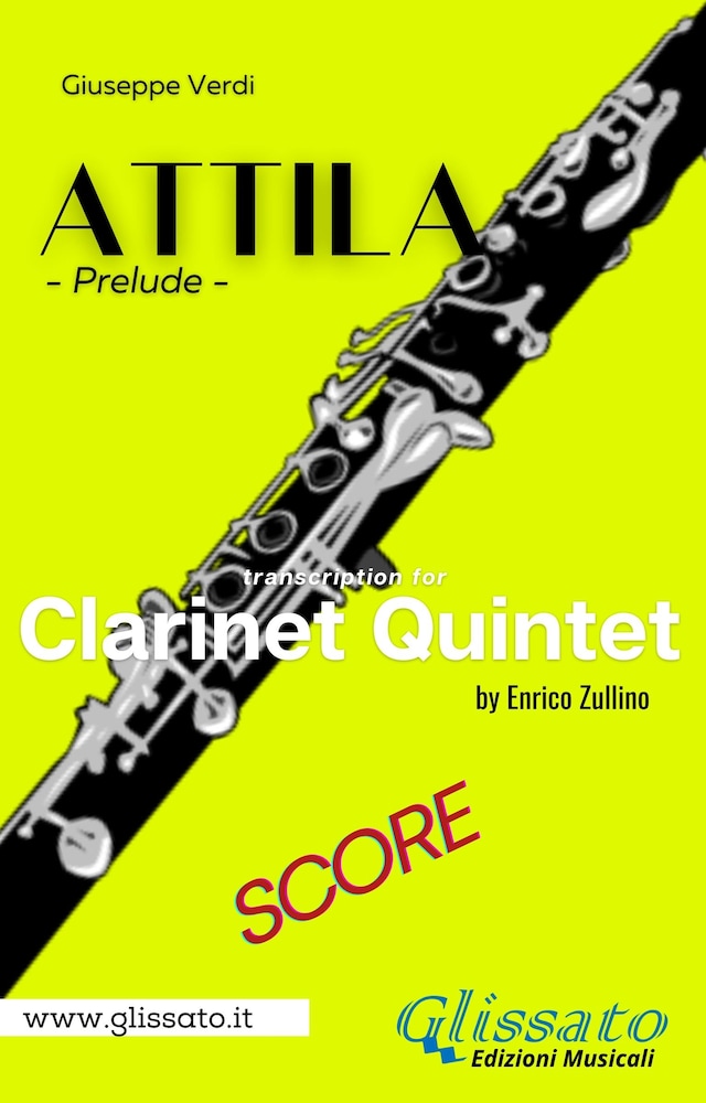 Book cover for Attila (prelude) Clarinet quintet - score