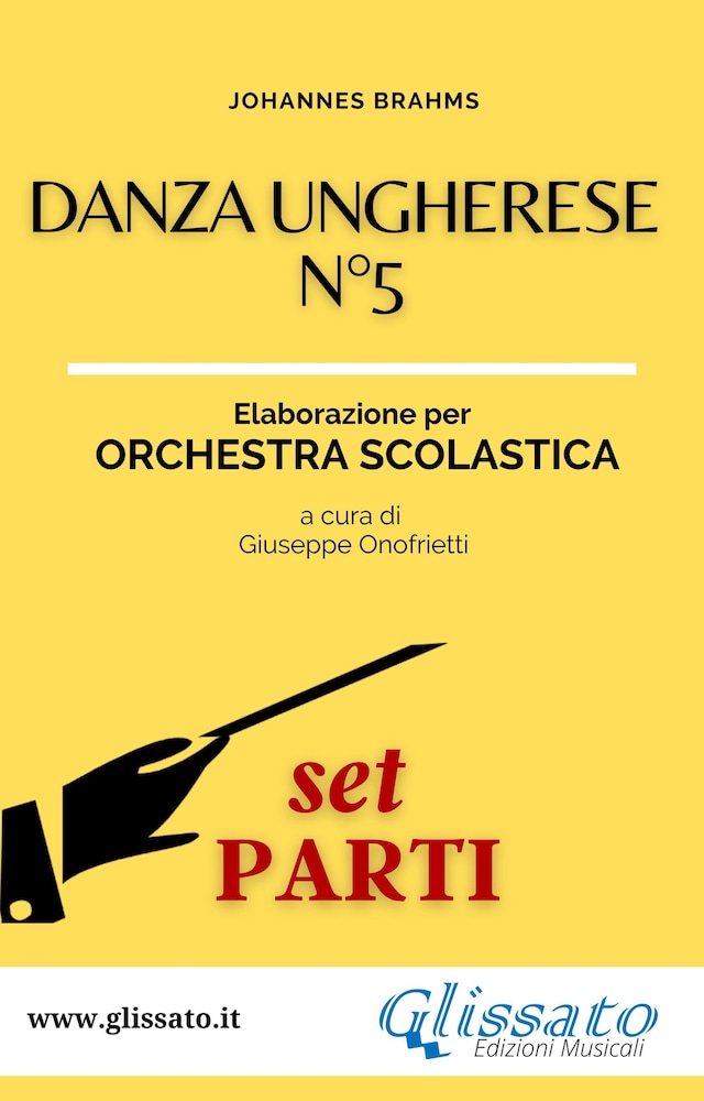 Book cover for Danza ungherese n°5 - Orchestra scolastica smim/liceo (set parti)