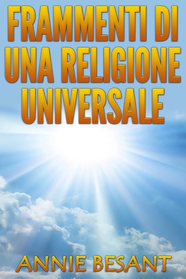 Portada de libro para Frammenti di una Religione universale