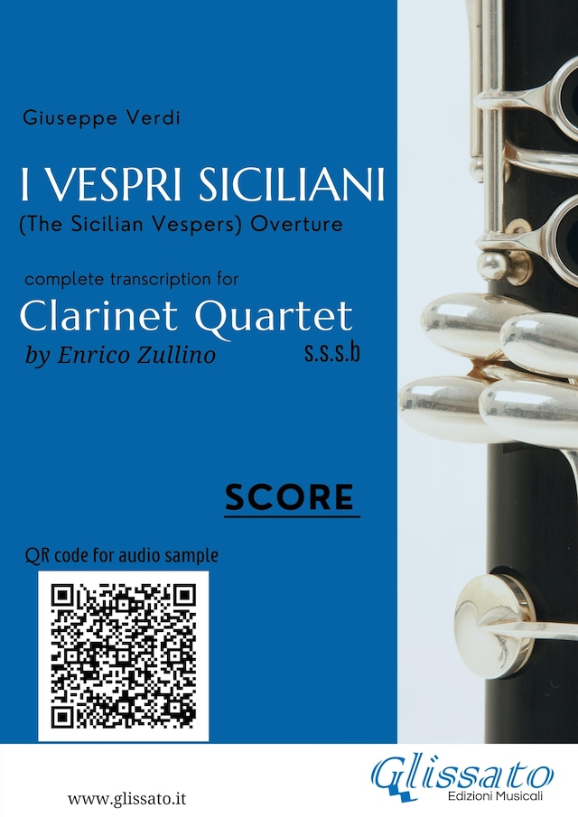 Kirjankansi teokselle Clarinet Quartet score of "I Vespri Siciliani"