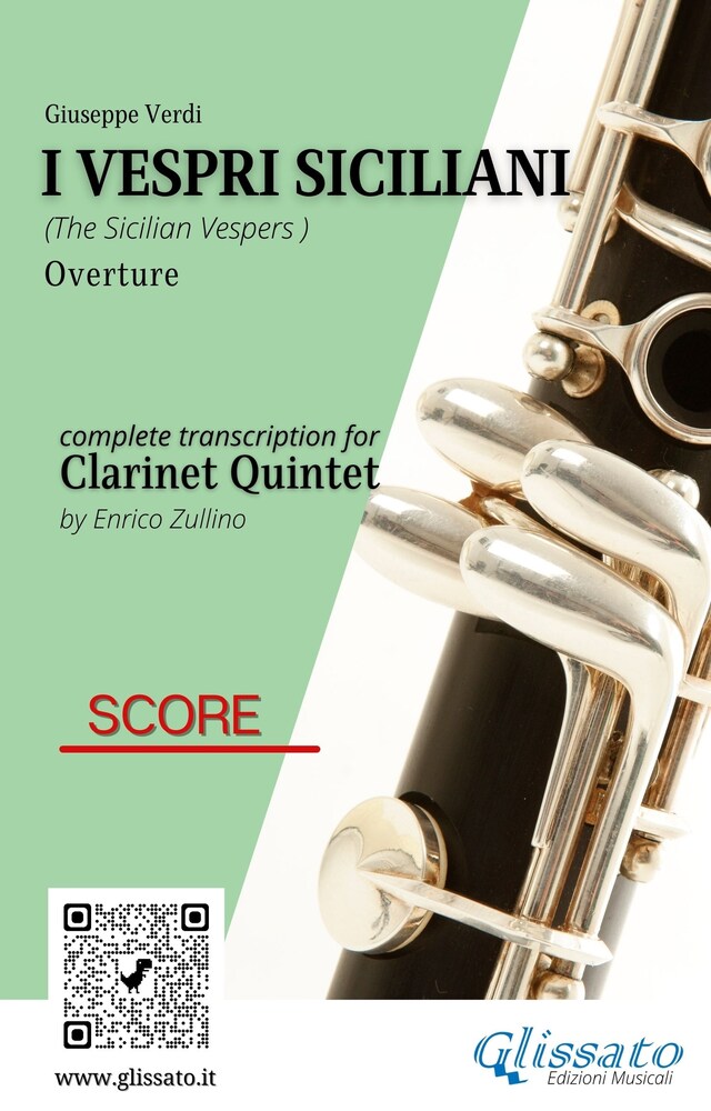 Score of "I Vespri Siciliani" for Clarinet Quintet