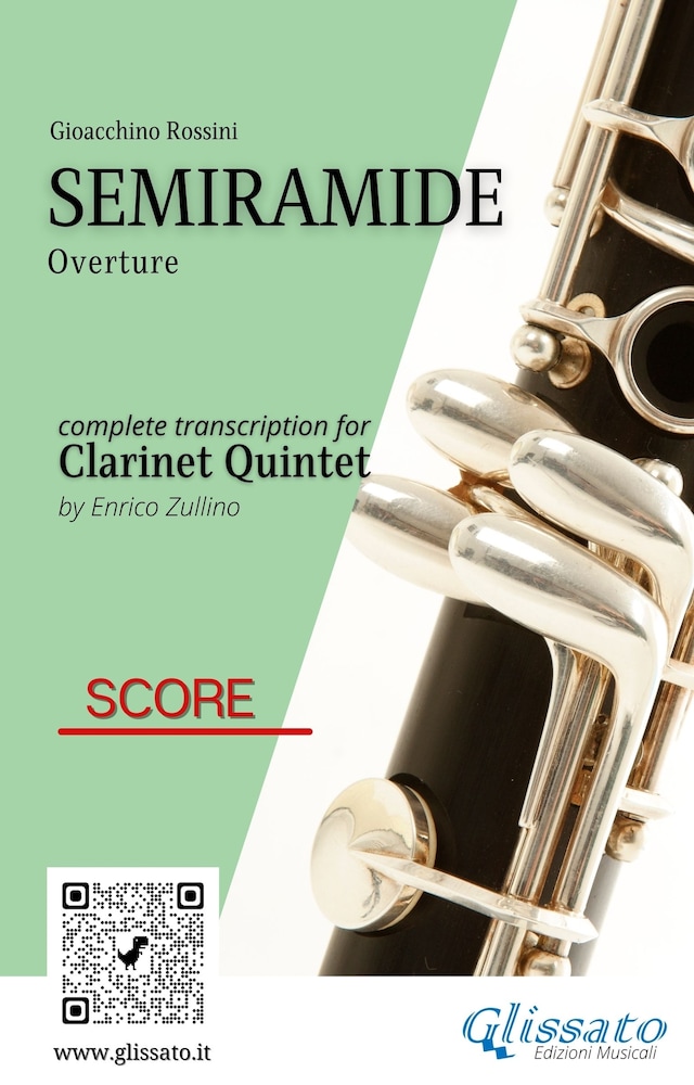 Book cover for Score of "Semiramide" for Clarinet Quintet
