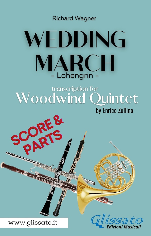 Couverture de livre pour Wedding March (Wagner) - Woodwind Quintet (score & parts)