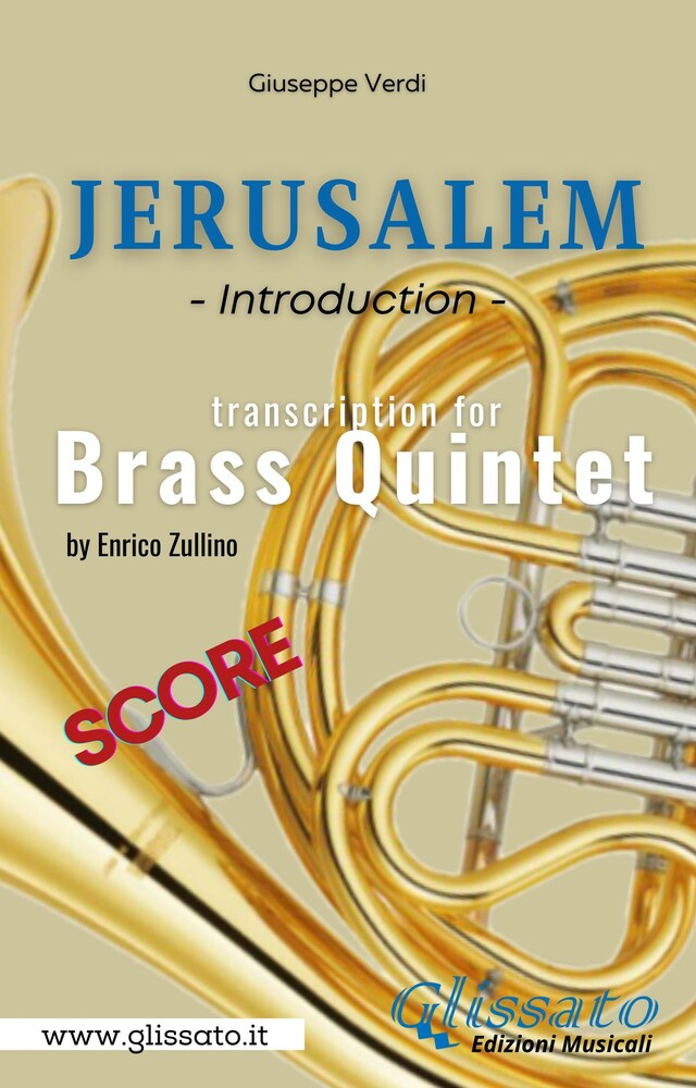 Book cover for Jerusalem - Brass Quintet (score)