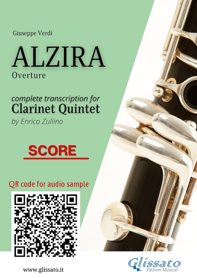 Book cover for Clarinet Quintet Score "Alzira"
