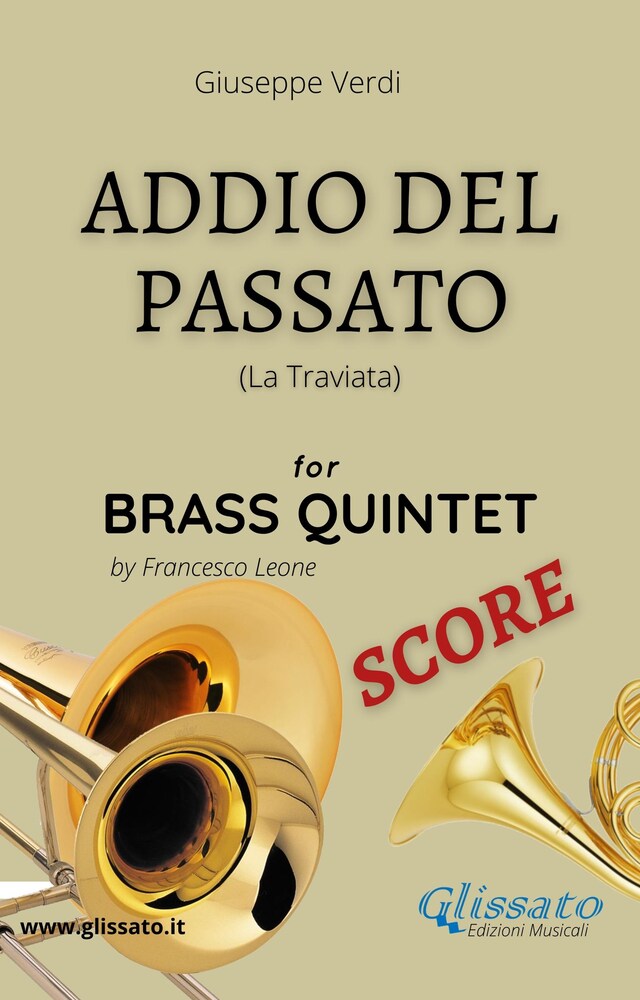 Kirjankansi teokselle Addio del Passato - Brass Quintet (score)