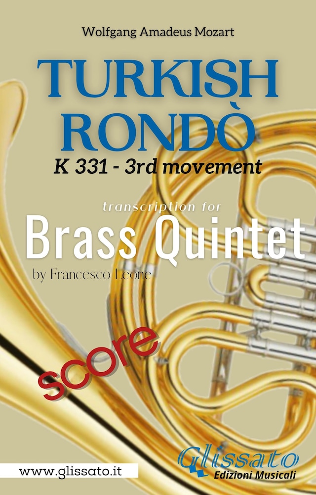 Kirjankansi teokselle Turkish Rondò - Brass Quintet (score)