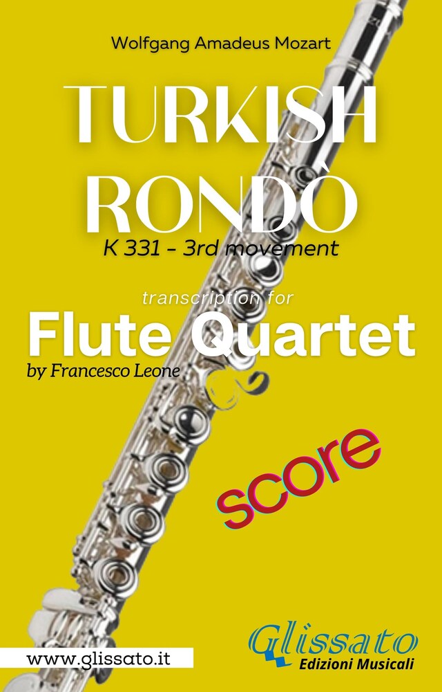 Kirjankansi teokselle Turkish Rondò - Flute Quartet (score)