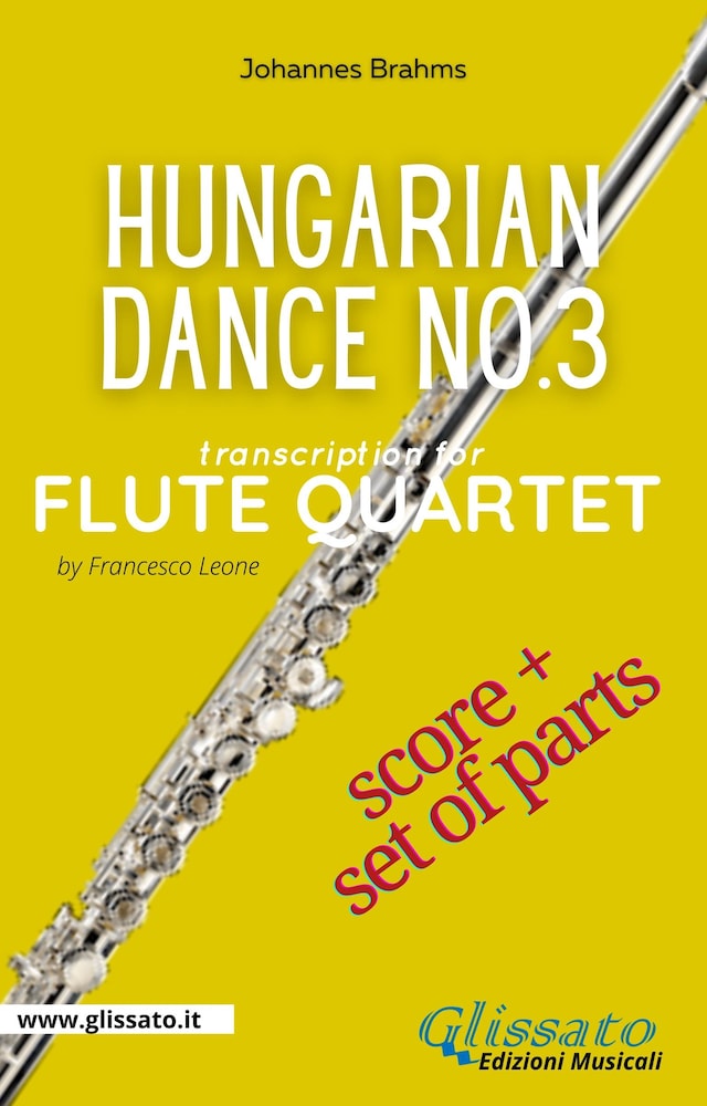 Book cover for Hungarian Dance no.3 - Flute Quartet (Score & Parts)