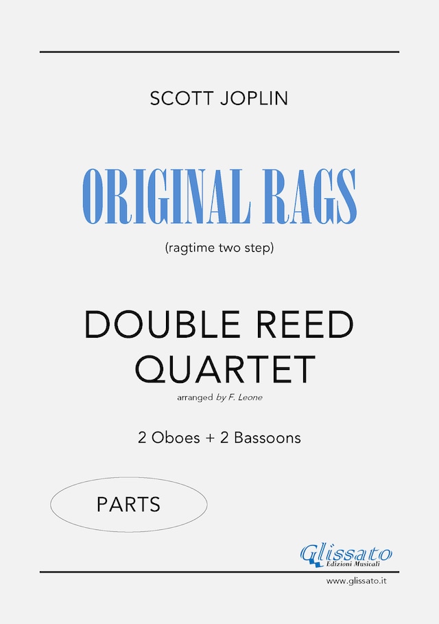 Copertina del libro per Original Rags - Double Reed Quartet (parts)