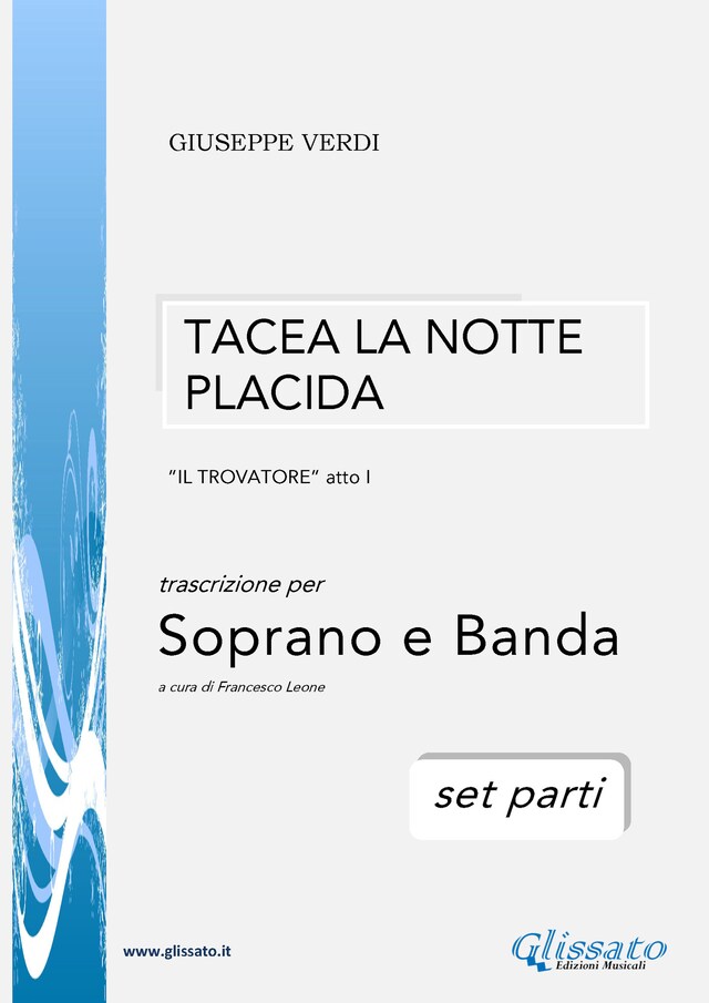 Buchcover für Tacea la notte placida - Soprano e Banda (set parti)