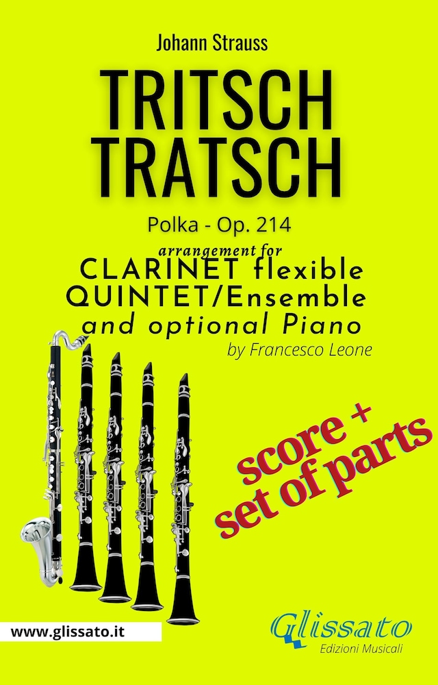 Boekomslag van Tritsch Tratsch - Clarinet flexible Quintet + opt.piano (score & parts)