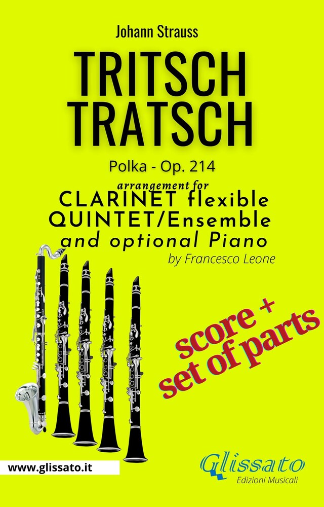 Tritsch Tratsch - Clarinet flexible Quintet + opt.piano (score & parts) Bogomslag for Tritsch Tratsch - Clarinet flexible Quintet + opt.piano (score & parts)