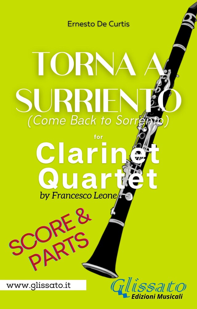 Okładka książki dla Torna a Surriento - Clarinet Quartet (score & parts)