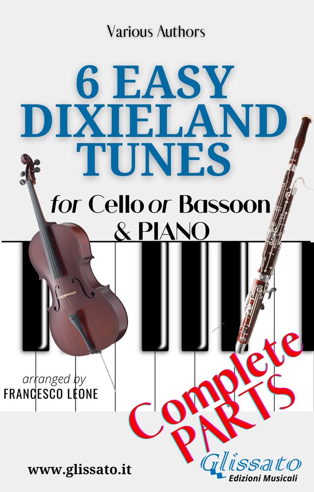 Book cover for 6 Easy Dixieland Tunes - Cello/Bassoon & Piano (complete)