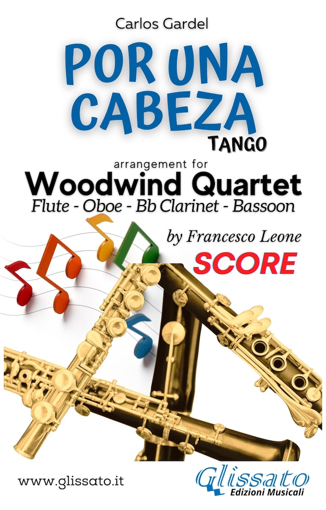Kirjankansi teokselle Por una cabeza - Woodwind Quartet (score)