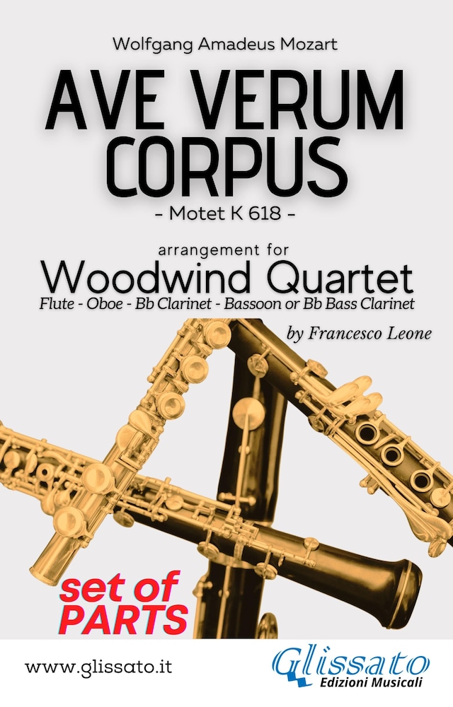 Couverture de livre pour Ave Verum - Woodwind Quartet (parts)